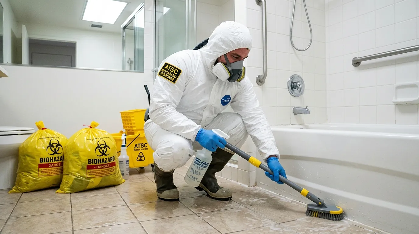 Decontamination equipment deployed for Blood Cleanup in Ladera Ranch
